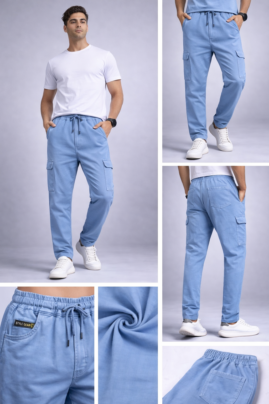 Jersey Villa Men's RFD Washed Gym Lower with Drawstring