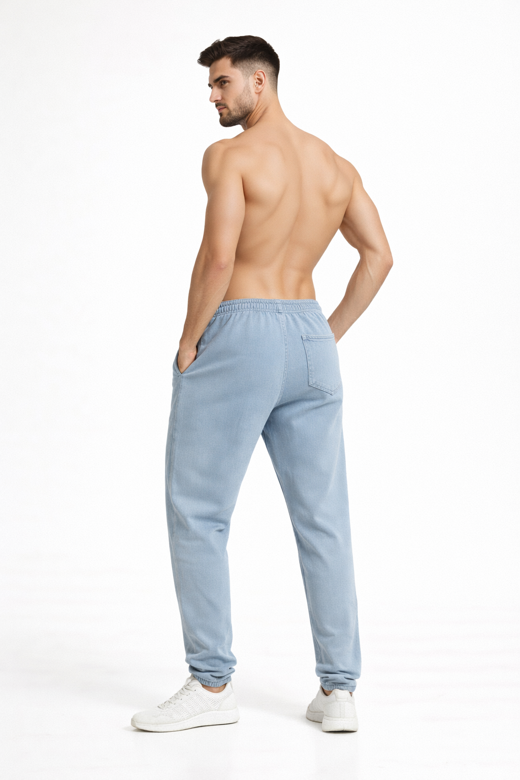 Men's Sports comfort Track pant. Denim Look