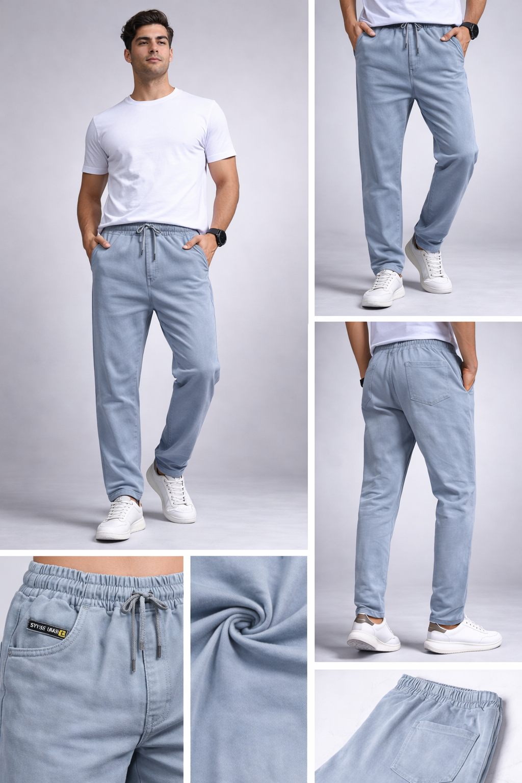 Men's Sports comfort Track pant. Denim Look