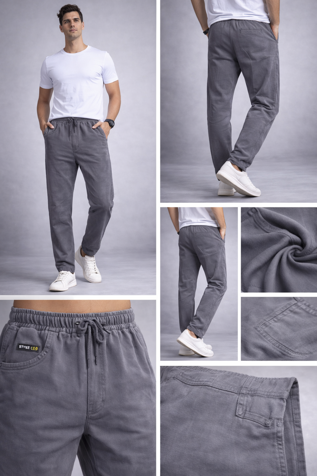 Men's Sports comfort Track pant. Denim Look